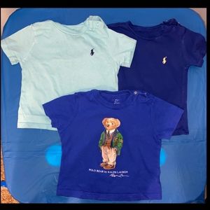 Ralph Lauren T shirts Size 12 months 3 piece lot